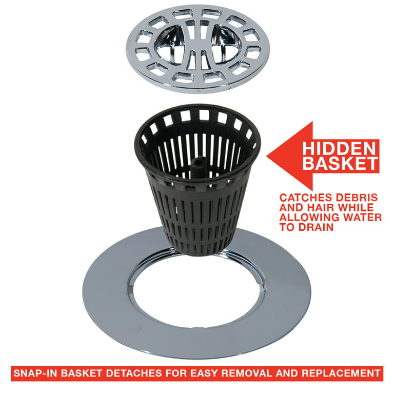 Danco 1-1/2 In. 2-in-1 Hair Catcher and Tub Drain Strainer with Chrome  Finish - Kenyon Noble Lumber & Hardware