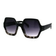 thumbnail image 1 of Womens Mod Hexagon Plastic Retro Sunglasses Black Grey Tort Smoke, 1 of 4