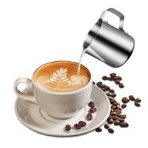 1pc Stainless Steel Latte Art Cup Milk Storage Container for Home Kitchen Coffee 100ml Silver