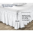 thumbnail image 5 of SGI Bedding 21 Inch Wrap Around Bedskirt | Microfiber Wrap Around Bed Skirt | Fade-Resistant, Wrinkle-free, Anti-static, Decorative, Extra Storage Space, Clutter-Free | Texas King, White, 5 of 8