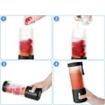 thumbnail image 4 of Licuadora portátil para batidos, fácil limpieza, cuchillas multifunción de acero inoxidable, licuadora ligera, sin BPA, con interruptor de seguridad, diseño portátil, 4 of 5
