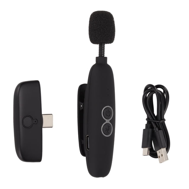 Micrófono Lavalier inalámbrico B56, micrófono de solapa Lavalier para teléfono móvil, monitoreo de grabación en vivo