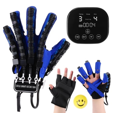 Rehabilitation Robot Glove for Stroke Hemiplegia Finger Hand Stroke Recovery Equipment for Left or Right Robotic Hand Trainer with Heating Massage Mirror Glove