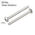 thumbnail image 2 of Uxcell M4x1.97'' Machine Head Screw Fasteners Bolts 304 Stainless Steel Silver Tone 20 Pcs, 2 of 3