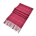 thumbnail image 2 of Wool Feel Scottish Check Tartan Plaid Scarf Warm Lightweight For All Ages, 2 of 3
