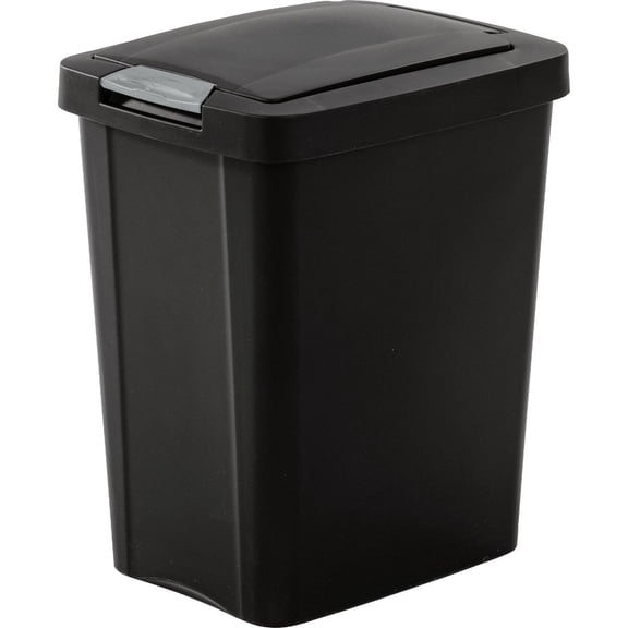 7.5 Gal. Black TouchTop Wastebasket - 1 Each