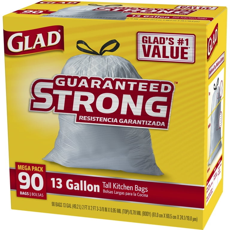 Glad Strong Tall Kitchen Trash Bags - LD Products