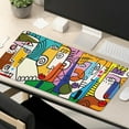 thumbnail image 3 of Cute Mouse Pad, Personalized Abstract Mousepad, Durable Non-Slip Rubber Base Computer Desk Mat for Home Game Office Essentials, 31.5x11.8 in, 3 of 6