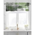 thumbnail image 2 of Sage Green Grey Kitchen Valances for Windows Farmhouse Linen Window Valance Curtain for Living Room Window Treatment Modern Oil Painted Abstract Art Aesthetics Valance Rod Pocket Topper, 60 x 18 Inch, 2 of 6