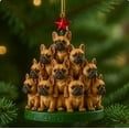 thumbnail image 3 of Christmas Dog Acrylic Ornament for Tree, Festive Holiday Decorations, Lightweight Shatterproof Pet Lover Gift, Easy Hang Christmas Party Supplies, 3 of 5