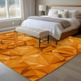 thumbnail image 4 of 5x8 Area Rugs for Living Room, Orange Geometric Non Slip Area Rugs for Kitchen Bedroom Entryway, Modern Luxury Aesthetic Abstract Motifs Washable Carpet Runner Rug Floor Mats for Bedroom Home Decor, 4 of 8