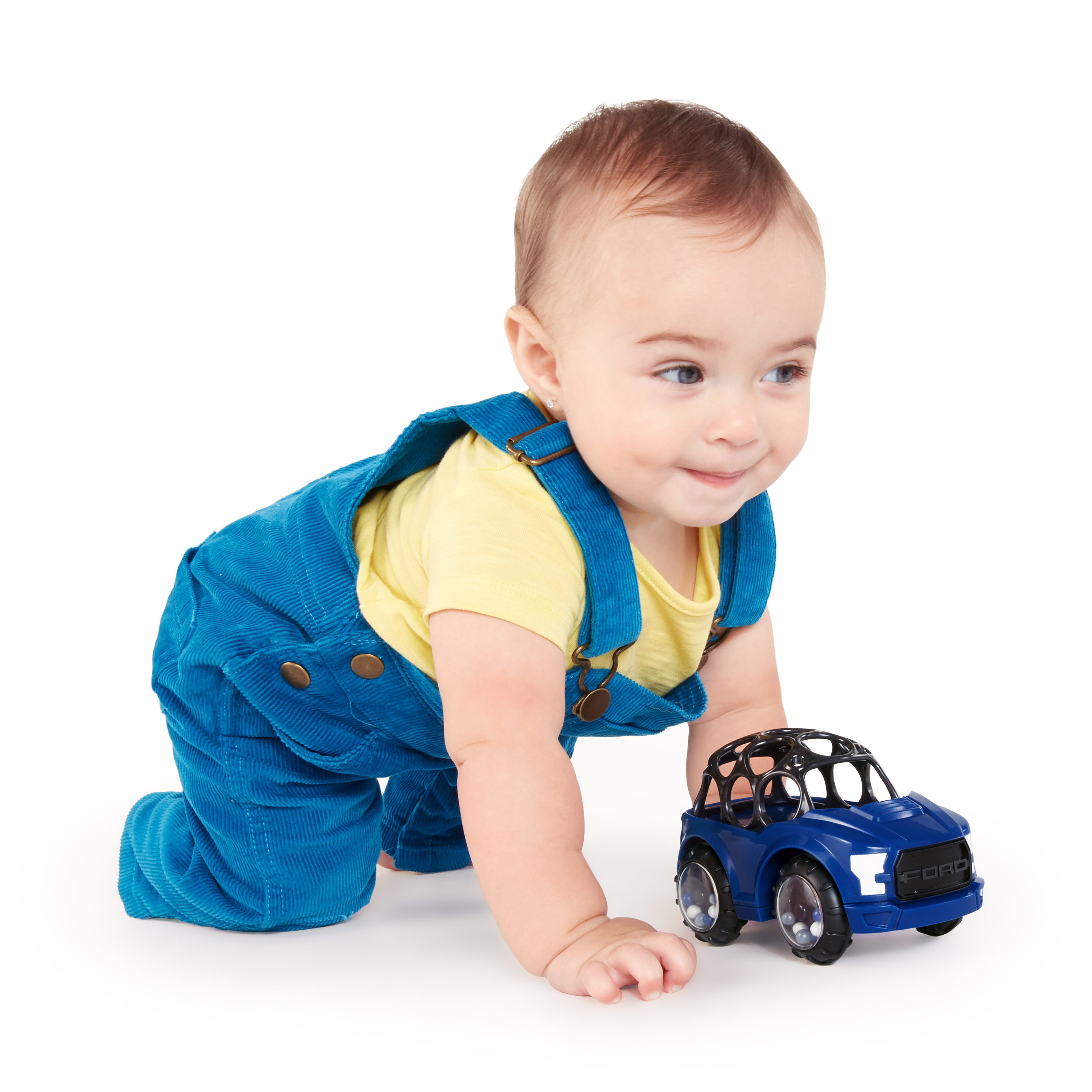Bright Starts Rattle & Roll F-150 Raptor Easy-Grasp Push Vehicle Toy, Ages 3 Months +