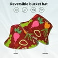 thumbnail image 5 of Bingfone Cartoon Vegetables Bucket Hat For Men Women,Packable Reversible Printed Sun Hats,Fisherman Outdoor Travel Hiking Beach Caps, 5 of 9