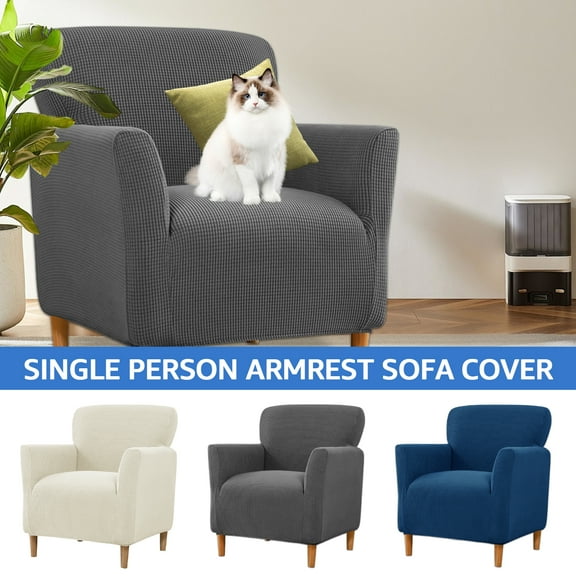 Armchair Slipcover Armchair Cover Polyester Stretch Chair Covers Banquet Armchair Protector All-Round Protection Armchair Sofa Covers Wear Resistant Sofa Slipcover Couch Sofa Cover for Home Office