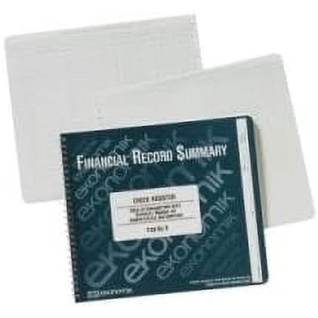 Ekonomik R Check Register/Bank Account 8-3/4 x 10 40-Page Book