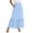 Sky Blue, variant on Tiered Maxi Skirt with Pockets, High Waisted A-Line Long Skirt, Casual Flowy Summer Skirt