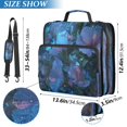 thumbnail image 3 of Water-Resistant 3-Ring Binder Organizer with Multiple Pockets Zipper Binder Bag for Office Fantasy Luminous Flowers, 3 of 8