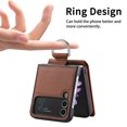 thumbnail image 3 of K-Lion Wallet Case for Samsung Galaxy Z Flip 3 5G , Premium PU Leather Card Slot Ring Holder Slim Thin Case Anti-Scratch Shockproof Protective Dropproof Case Cover for Samsung Galaxy Z Flip 3,Brown, 3 of 8