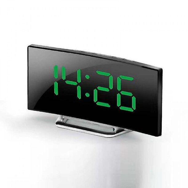 Reloj despertador digital para dormitorios: pantalla LED grande de 7" con atenuador, función de repetición, luz nocturna de 7 horas, fácil de configurar, cargadores USB, respaldo d
