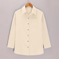 thumbnail image 5 of nochalofo Shirts for Women Light Yellow Ladies Drop Shoulder Slub Cotton Long Sleeve Easy And Comfortable Shirt With Pockets Shirts XXL, 5 of 5