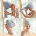 thumbnail image 4 of Microfiber Hair Towel, Quick Drying Cap, Absorbent Material, Soft Touch Design, for Women, Fast Drying Hair Hat, Gentle on Scalp, Travel Friendly Towel, Daily Use Hair Towel, Lightweight Akmoler, 4 of 8