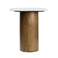 thumbnail image 7 of JONATHAN Y Milos 18" Rustic Minimalist Square Marble/Wood Accent Table, White Marble/Honey Wood, END5004B, 7 of 7