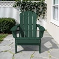 thumbnail image 3 of LOYALICE Folding Adirondack Chair, Weather Resistant HDPE Outdoor Patio Chair with Wide Armrest for Outdoor, Patio, Poolside, Garden, Dark Green, 3 of 11