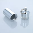 thumbnail image 5 of Micro Key Chain Waterproof Compartment Portable Storage Container, Silver, 5 of 8