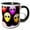 Black/White, variant on 3drose, Aliens, 11oz Two-tone Yellow Mug