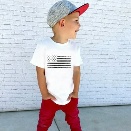 

Cathalem 5 7 Toddler Kids Baby Girls Boys 4th Of July Summer Short Sleeve Independence Day T Shirt Tee Boys Sleeveless Shirt Shirt White 2 Years