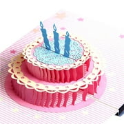 Unilife Creative 3D Greeting Card Handmade Birthday Gift Card Festival Blessing Card