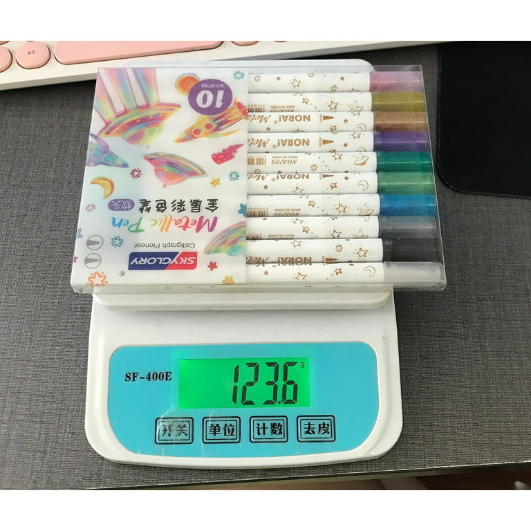 Vikakiooze Highlighters Assorted Colors, 3ML Double-head Quicksand Silver  Metallic Highlighter Soft-tip Highlighter Pen Set 