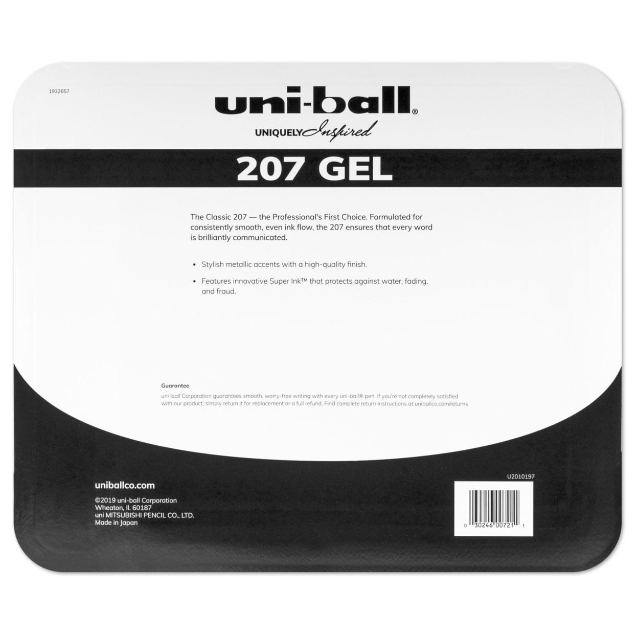 Uni-ball 207 Gel Pens, Black Ink, Retractable, 14 Count
