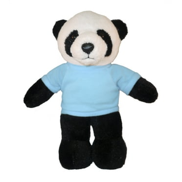 Plushland 8 Inch Floppy Panda with Tee Plush Stuffed Animal Personalized Gift - Custom Text on Shirt - Great Present for Mothers Day, Valentine Day, Graduation Day, Birthday