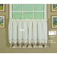 thumbnail image 2 of Today's Curtain Verona Reverse Embroidery Tier 24"" Ecru/Rose, 2 of 5