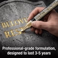 thumbnail image 2 of Gold Paint Marker Pen Waterproof Fade-Proof Permanent Marker For Tombstone Lettering Restoration Metal Glass Wood And Plastic 1mm Fine Tip 20ml, 2 of 7