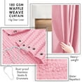 thumbnail image 5 of CERBIOR 32 Pcs Bamboo Bathroom Accessories Sets with Shower Curtain& Shower Caddy, Irregular Stripe Design Complete Set Bathroom Decor Vanity Countertop Accessory Set, Pink, 5 of 8