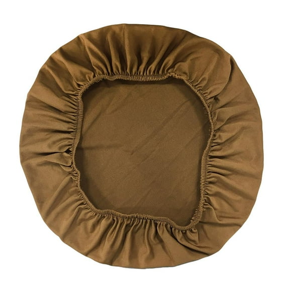 Detachable Stretchable Dining Chair Seat Cover for Wedding Banquet Party Decorations, for 35-50cm (13.8-20 ) Diameter , Coffee