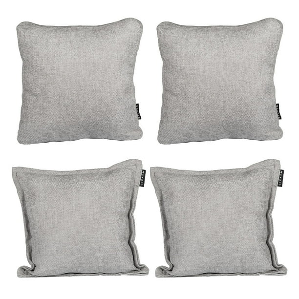 Set de 4 Cojines (2 Cuadrados + 2 Cuadrados Grandes) Manhattan Gris