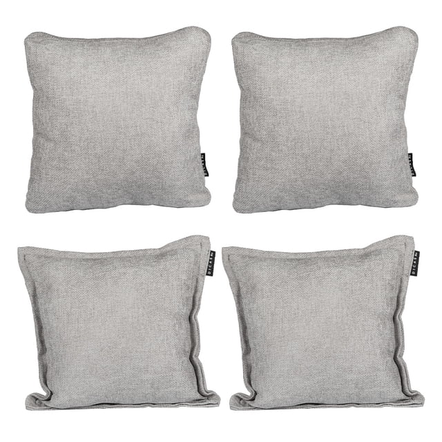 Set de 4 Cojines (2 Cuadrados + 2 Cuadrados Grandes) Manhattan Gris