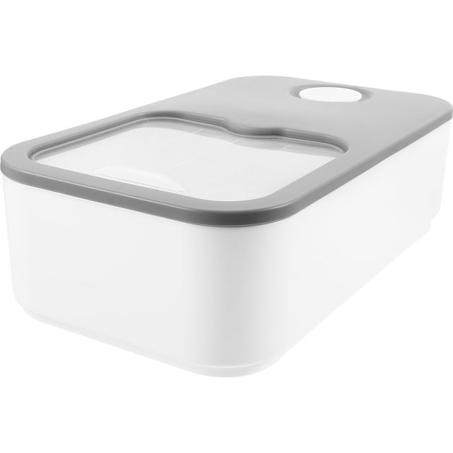 OULII Porte-Dosettes de Lessive avec Couvercle Distributeur de Détergent à Lessive Gris 1Pcs
