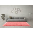 thumbnail image 3 of Ahgly Company Indoor Round Abstract Red Modern Area Rugs, 4' Round, 3 of 4