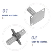 DEEPCRAFF Durable Adjustable Scaffold Jack, Plated Silver, Wide Base Plate, Building Support