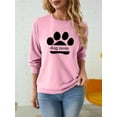 thumbnail image 2 of XCHQRTI Dog Mom Sweatshirt Women Dog Paw Pullover Graphic Long Sleeve Drop Shoulder Sweatshirt Top, 2 of 4