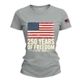thumbnail image 6 of NMMUED Patriotic 250 Years of Freedom 4th of July Shirts Women Usa Flag Printed Graphic Tee Independence Day Comfortable Summer Casual T-shirt Gray 3XL, 6 of 6