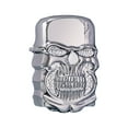 thumbnail image 5 of Halloween Heavy Armor Skeleton Design Double-Sided Relief Metal Lighter, Refillable Butane Windproof Lighter, Suitable for Outdoor Activities, Camping, And Collecting（Silver）, 5 of 6