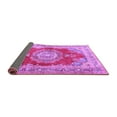thumbnail image 2 of Ahgly Company Indoor Round Medallion Purple Traditional Area Rugs, 3' Round, 2 of 4