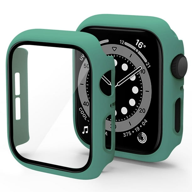 Cristal + funda para Apple Watch 44mm 40mm 41mm 45mm funda parachoques mate Ultra 49mm Protector de pantalla Iwatch SE 8 7 6 5 4 32 Accesorios Tan Jianjun unisex