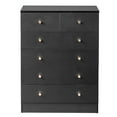 thumbnail image 6 of UBesGoo 6 Drawer Wood Dresser for Bedroom, Chest of Drawers, Storage Organization Unit for Clothing, Black, 6 of 13