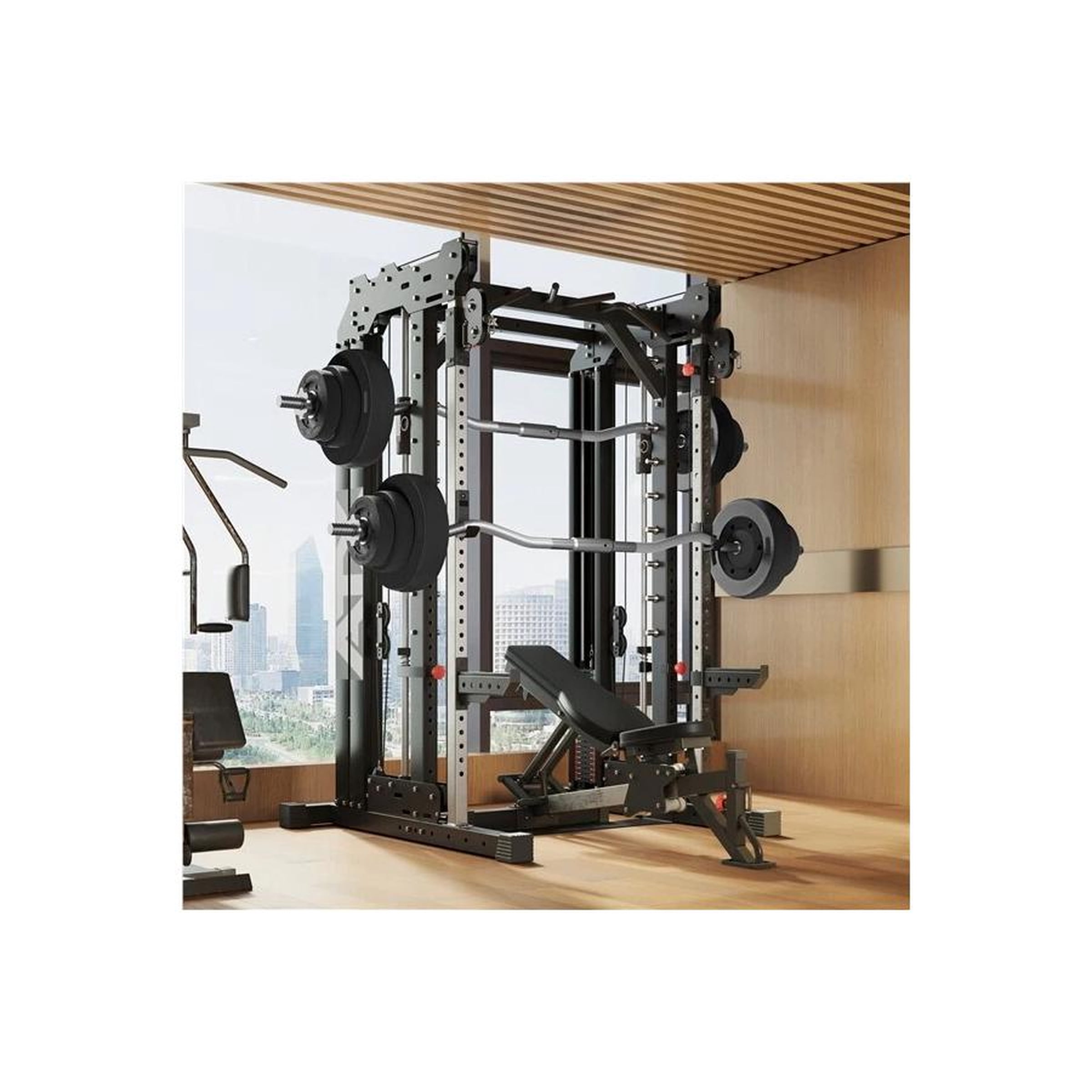 44lbs Weights Barbell Weight Set Olympic Curl Bar with Weights for Home Gym